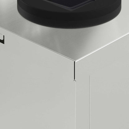 Solar LED Weg Licht 2 pcs Silber Galvanisiertes Stahl