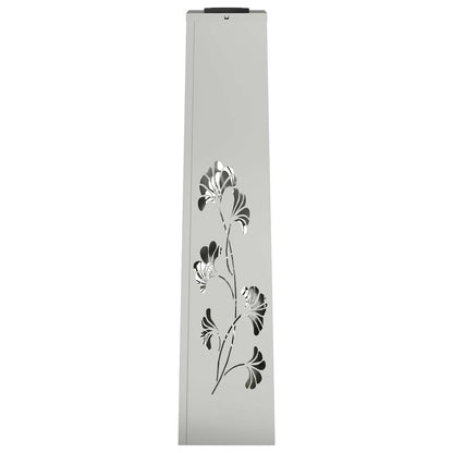 Solar LED Weg Licht 2 pcs Silber Galvanisiertes Stahl