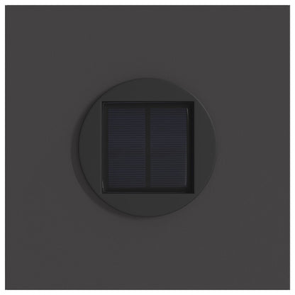 Solar LED Weg Licht 2 pcs Schwarz Kalt gewalzter Stahl