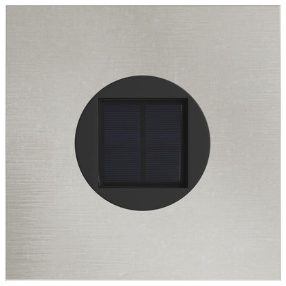 Solar LED Weg Licht 2 pcs Silber Edelstahl