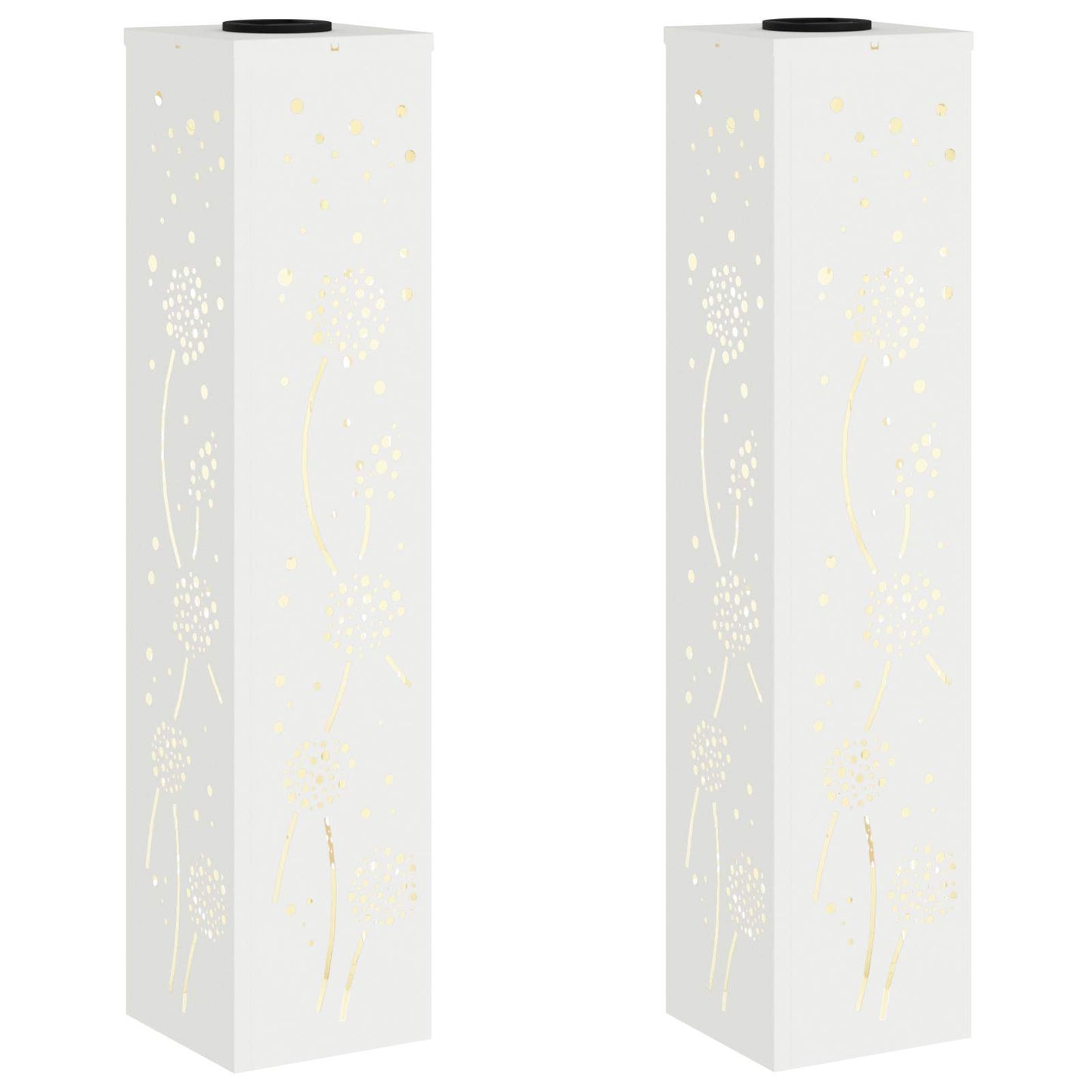 Solar LED Weg Licht 2 pcs Weiß Kalt gewalzter Stahl