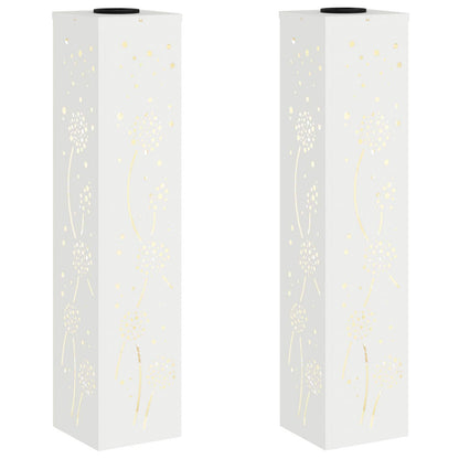 Solar LED Weg Licht 2 pcs Weiß Kalt gewalzter Stahl