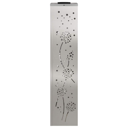 Solar LED Weg Licht 2 pcs Silber Edelstahl