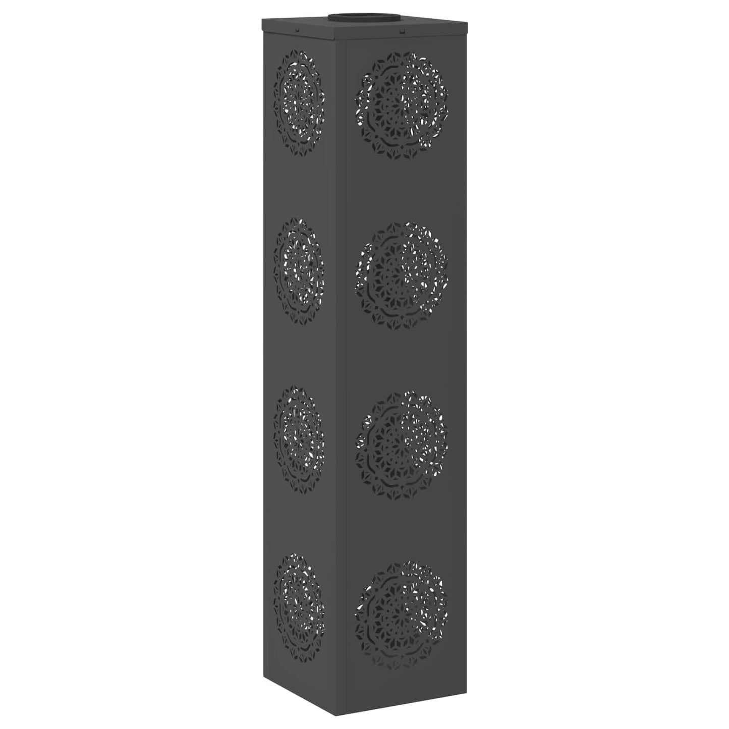 Solar LED Weg Licht 2 pcs Schwarz Kalt gewalzter Stahl