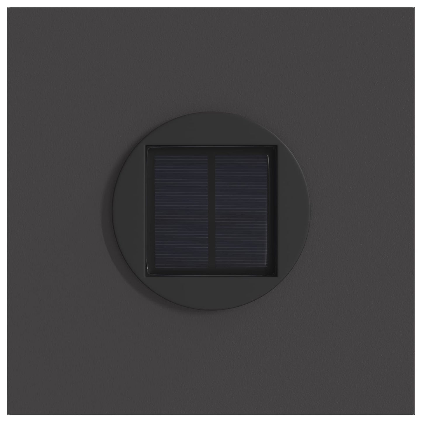 Solar LED Weg Licht 2 pcs Schwarz Kalt gewalzter Stahl