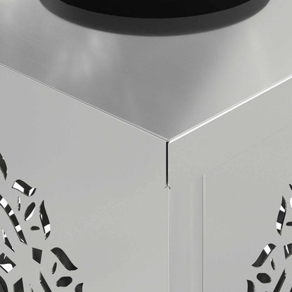 Solar LED Weg Licht 2 pcs Silber Galvanisiertes Stahl