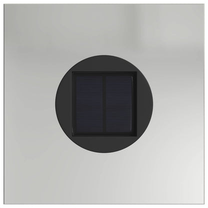 Solar LED Weg Licht 2 pcs Silber Galvanisiertes Stahl