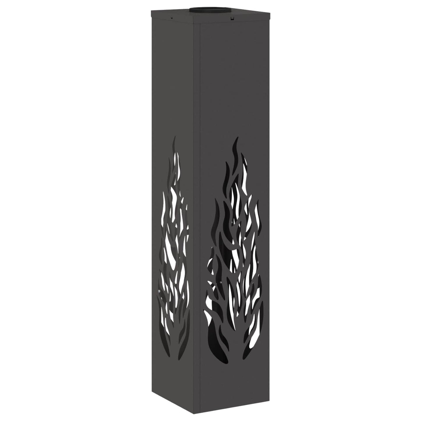 Solar LED Weg Licht 2 pcs Schwarz Kalt gewalzter Stahl