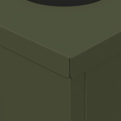 Solar LED Weg Licht 2 pcs Olive Grün Kalt gewalzter Stahl