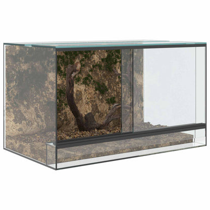 Terrarium mit Speicher Transparent 50 x 30 x 30 cm Glas