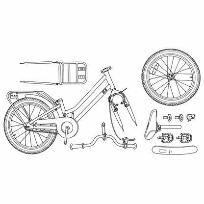 Kinderfahrrad 18 Zoll für 5-7 Jahre alt Hellrosa