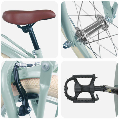 Kinderfahrrad 22 Zoll für 7-12 Jahre alt Hellgrün