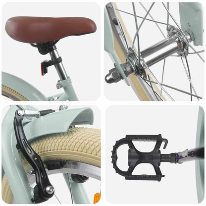 Kinderfahrrad 18 Zoll für 5-7 Jahre alt Hellgrün