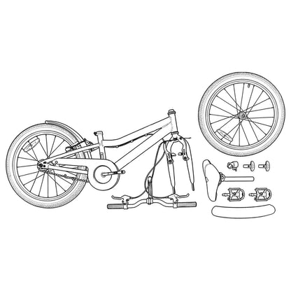 Kinderfahrrad 18 Zoll für 5-7 Jahre alt Hellgrün