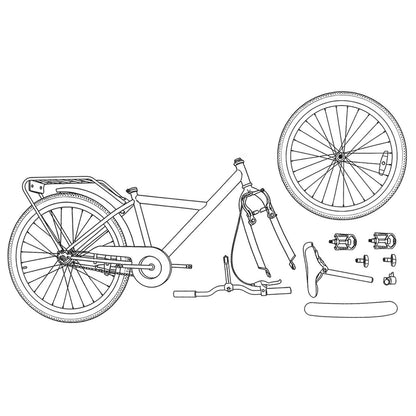 Kinderfahrrad 24 Zoll für 8-12 Jahre alt Grün