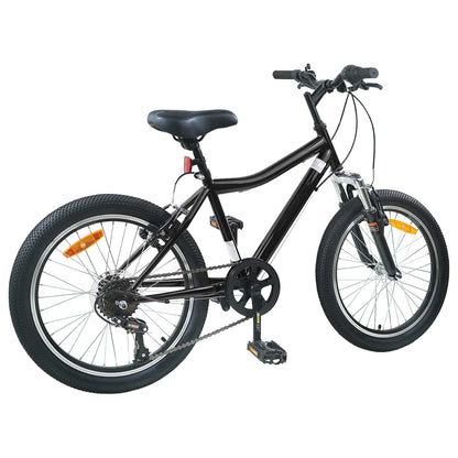 Kinderfahrrad 20 Zoll 6-Speed für 6-11 Jahre alt Schwarz