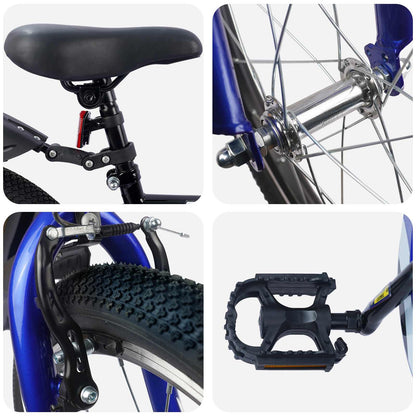 Kinderfahrrad 18 Zoll für 5-7 Jahre alt Schwarz