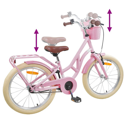 Kinderfahrrad 20 Zoll für 6-11 Jahre alt Hellrosa