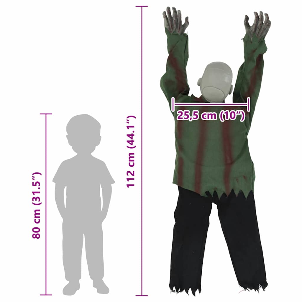 Halloween krabbelnder Zombie Grün 112 x 25,5 x 21,5 cm