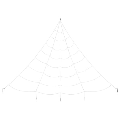 Halloween-Spinnendekoration mit Netzen 4 pcs Schwarz und Weiß