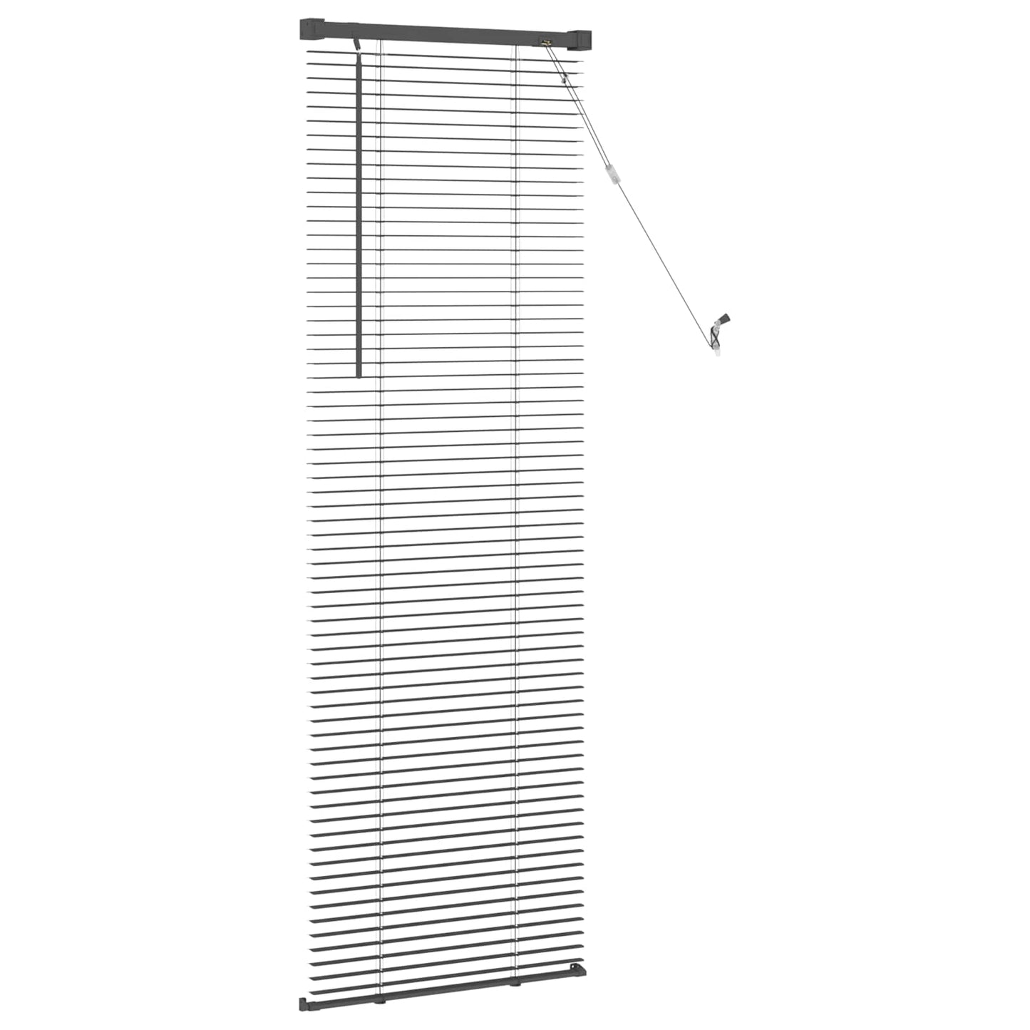 Venetianer Jalousie Verstellbar Silber Grau 150 x 50 cm PVC