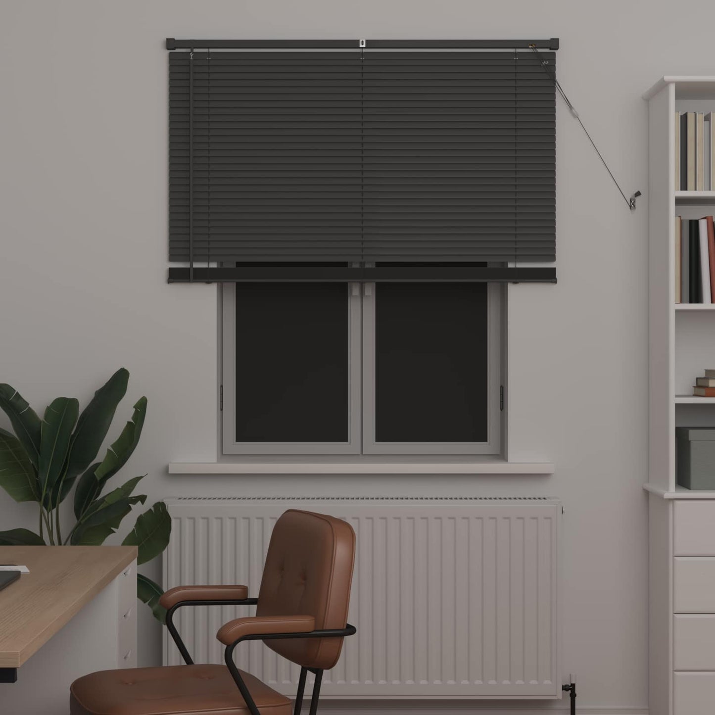 vidaXL Venetianer Jalousie Verstellbar Silber Grau 150 x 110 cm PVC