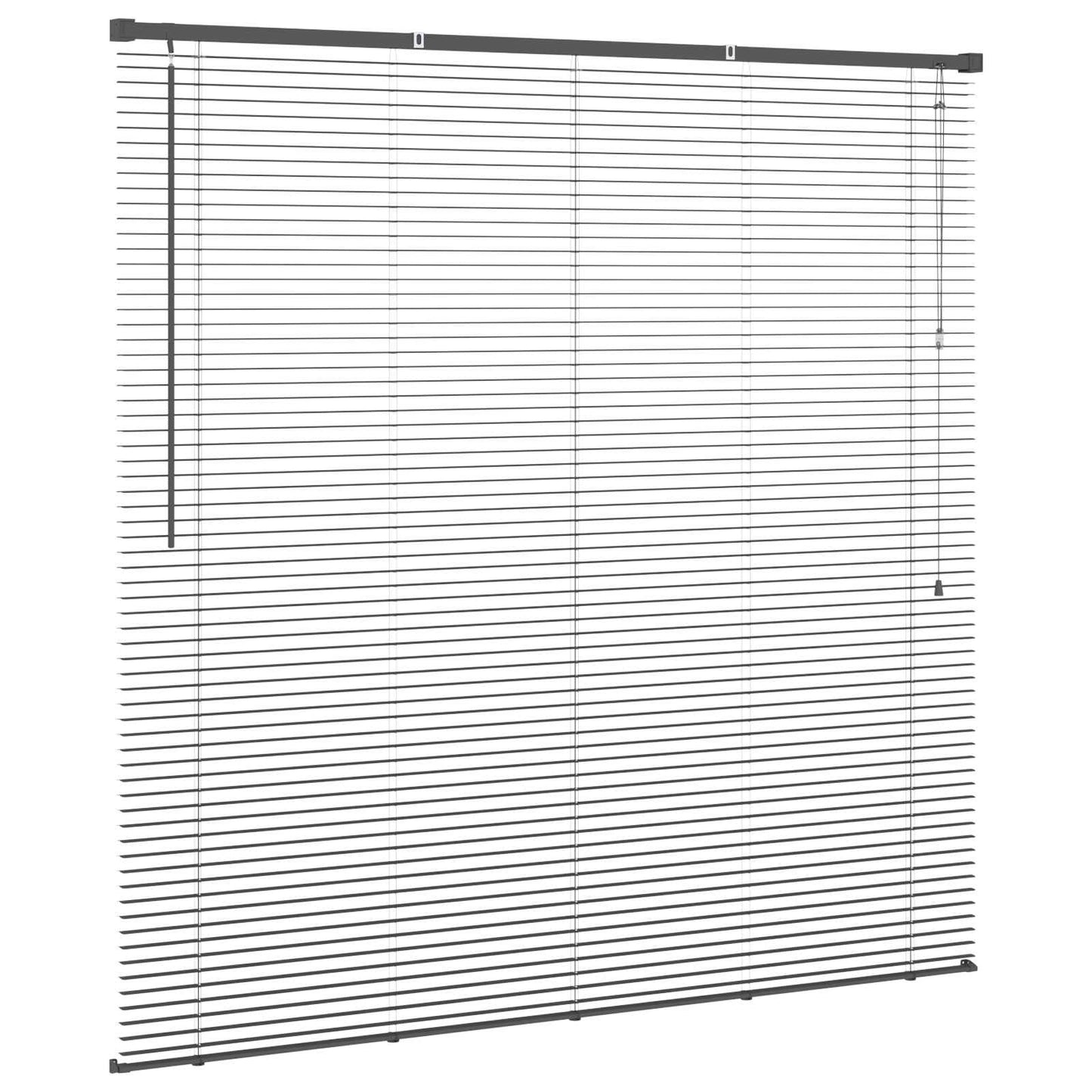 Venetianer Jalousie Verstellbar Silber Grau 150 x 140 cm PVC