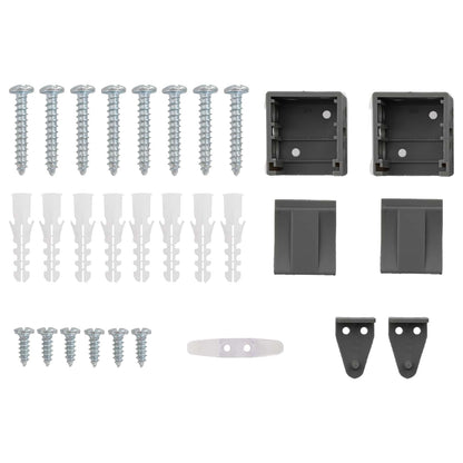 Venetianer Jalousie Verstellbar Silber Grau 213 x 40 cm PVC