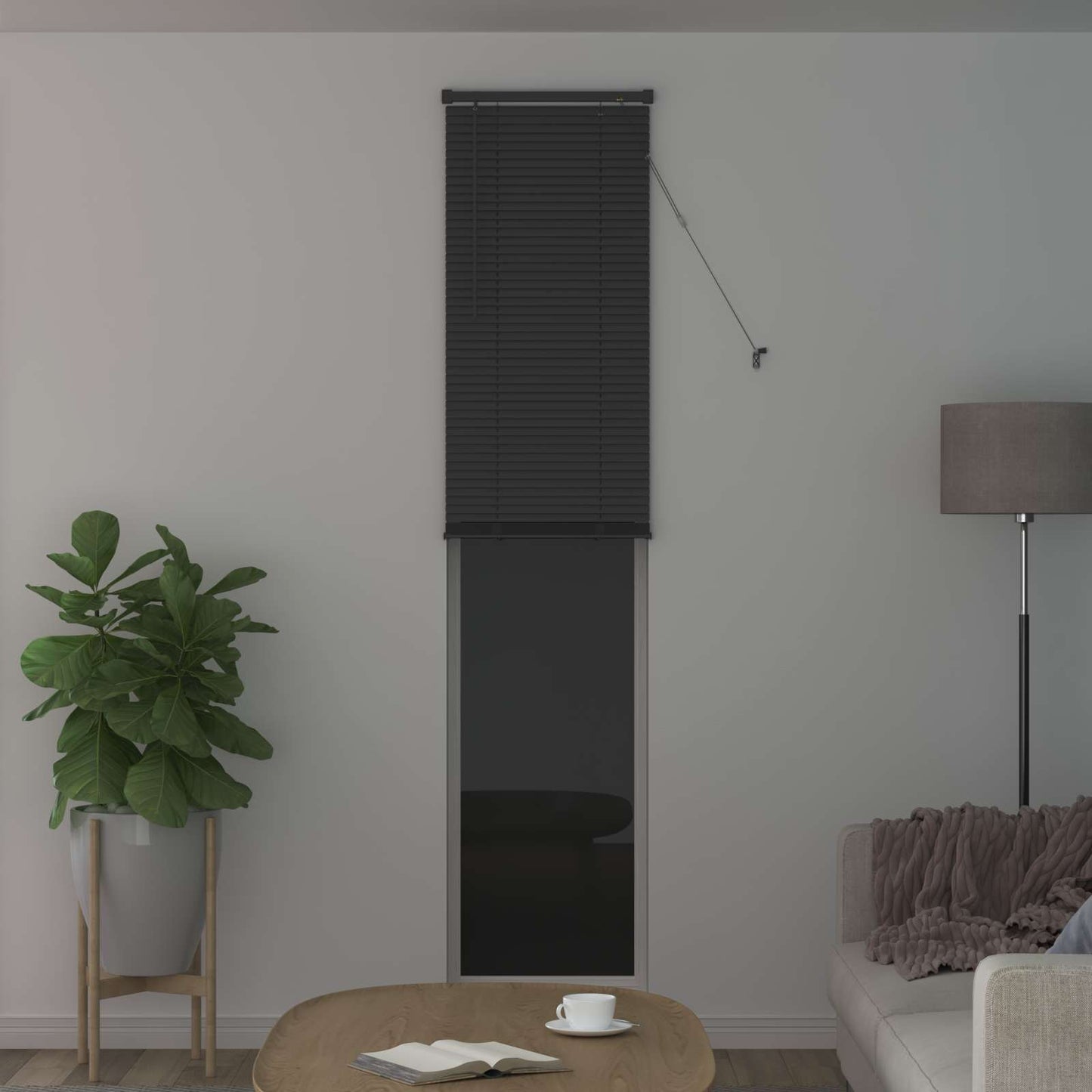 vidaXL Venetianer Jalousie Verstellbar Silber Grau 213 x 50 cm PVC