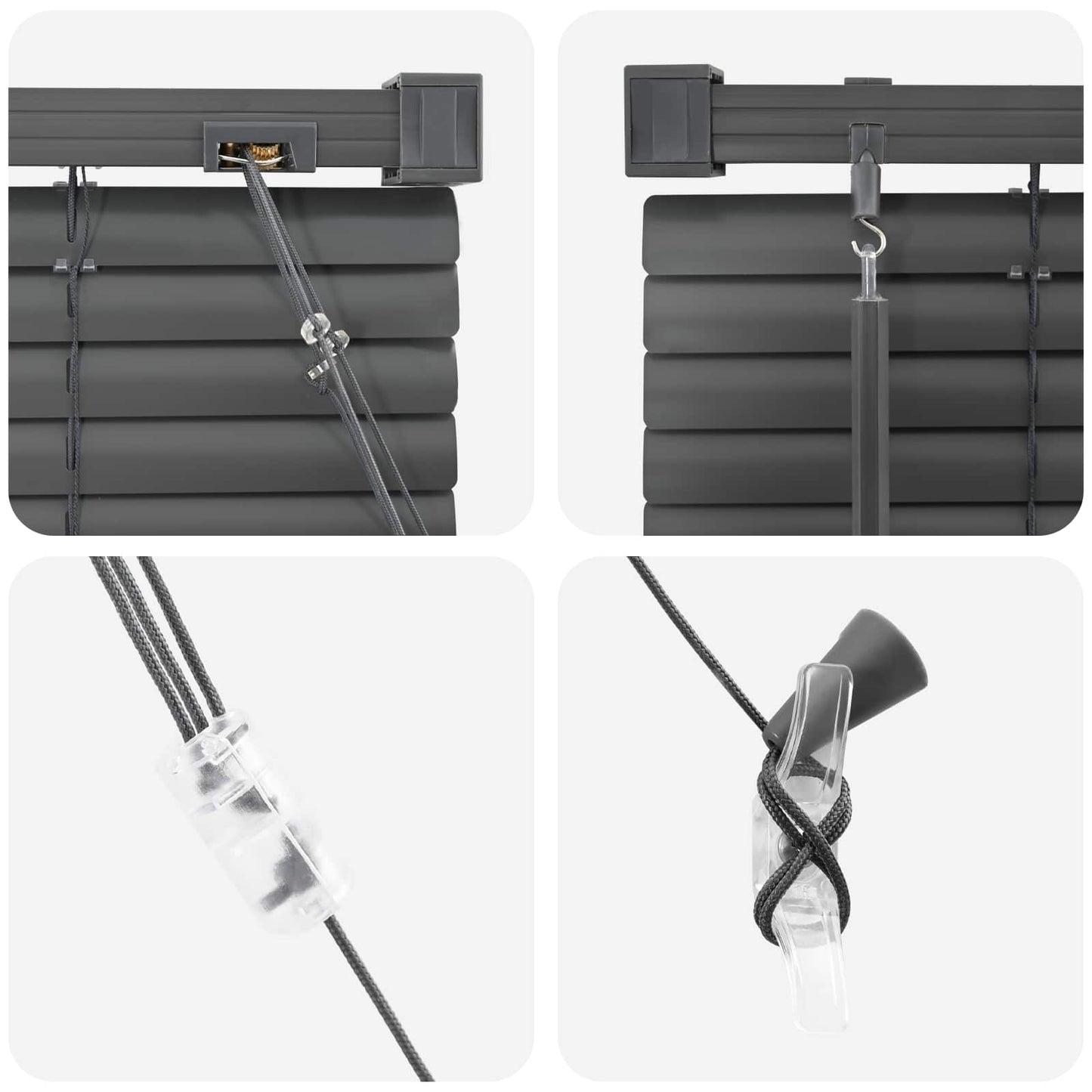 Venetianer Jalousie Verstellbar Silber Grau 213 x 70 cm PVC