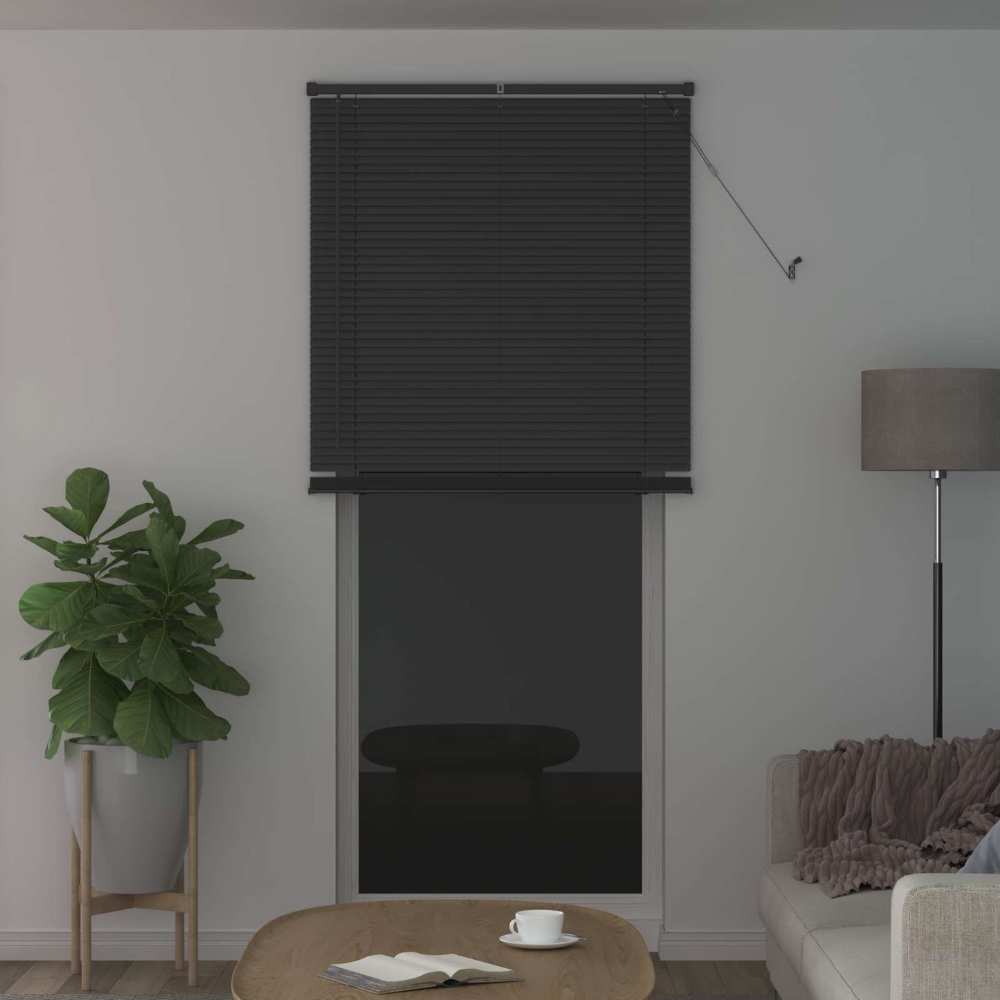 vidaXL Venetianer Jalousie Verstellbar Silber Grau 213 x 90 cm PVC