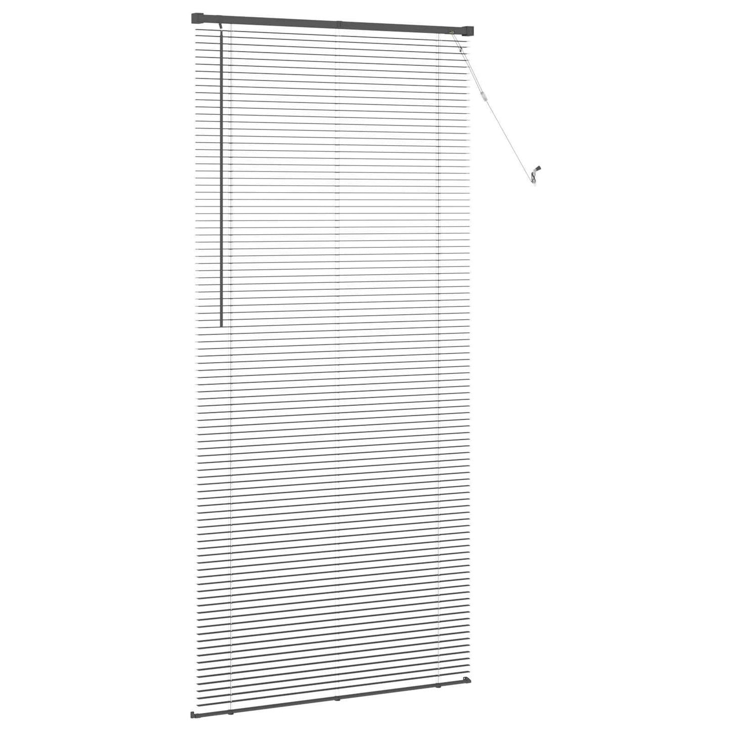 vidaXL Venetianer Jalousie Verstellbar Silber Grau 213 x 90 cm PVC