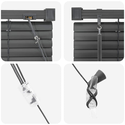 Venetianer Jalousie Verstellbar Silber Grau 213 x 100 cm PVC