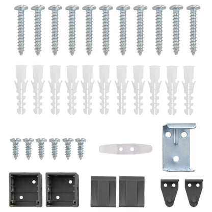 Venetianer Jalousie Verstellbar Silber Grau 213 x 100 cm PVC