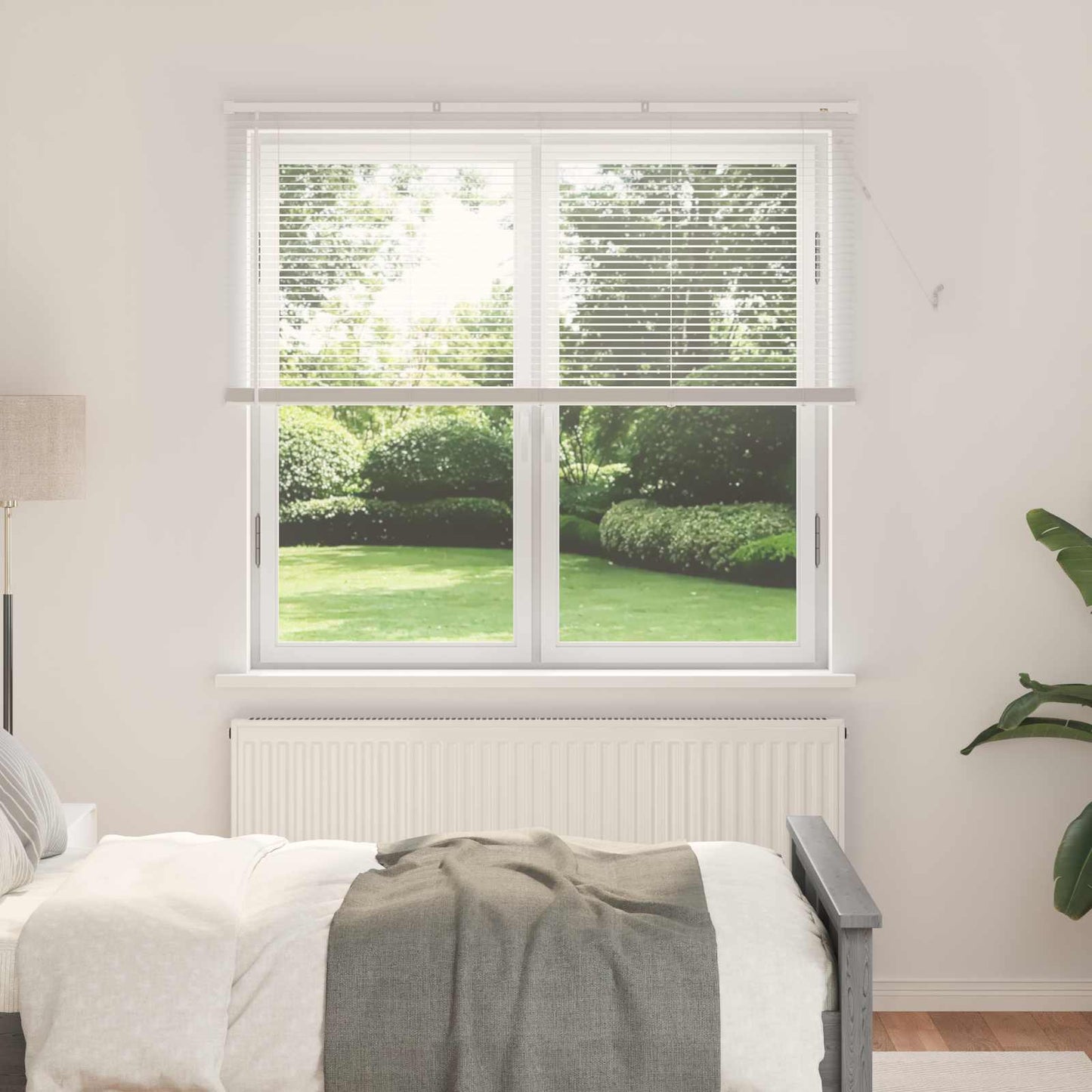 vidaXL Venetianer Jalousie Verstellbar Weiß 150 x 160 cm PVC