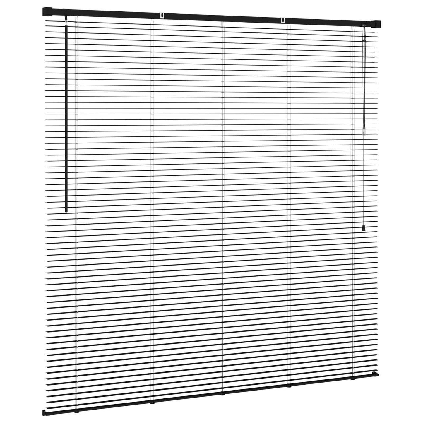 vidaXL Venetianer Jalousie Verstellbar Schwarz 150 x 130 cm PVC
