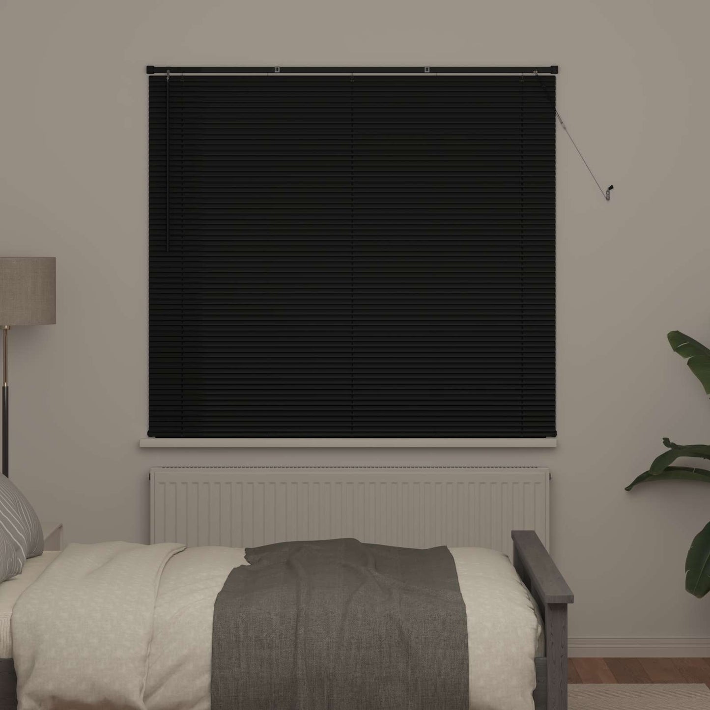 vidaXL Venetianer Jalousie Verstellbar Schwarz 150 x 160 cm PVC