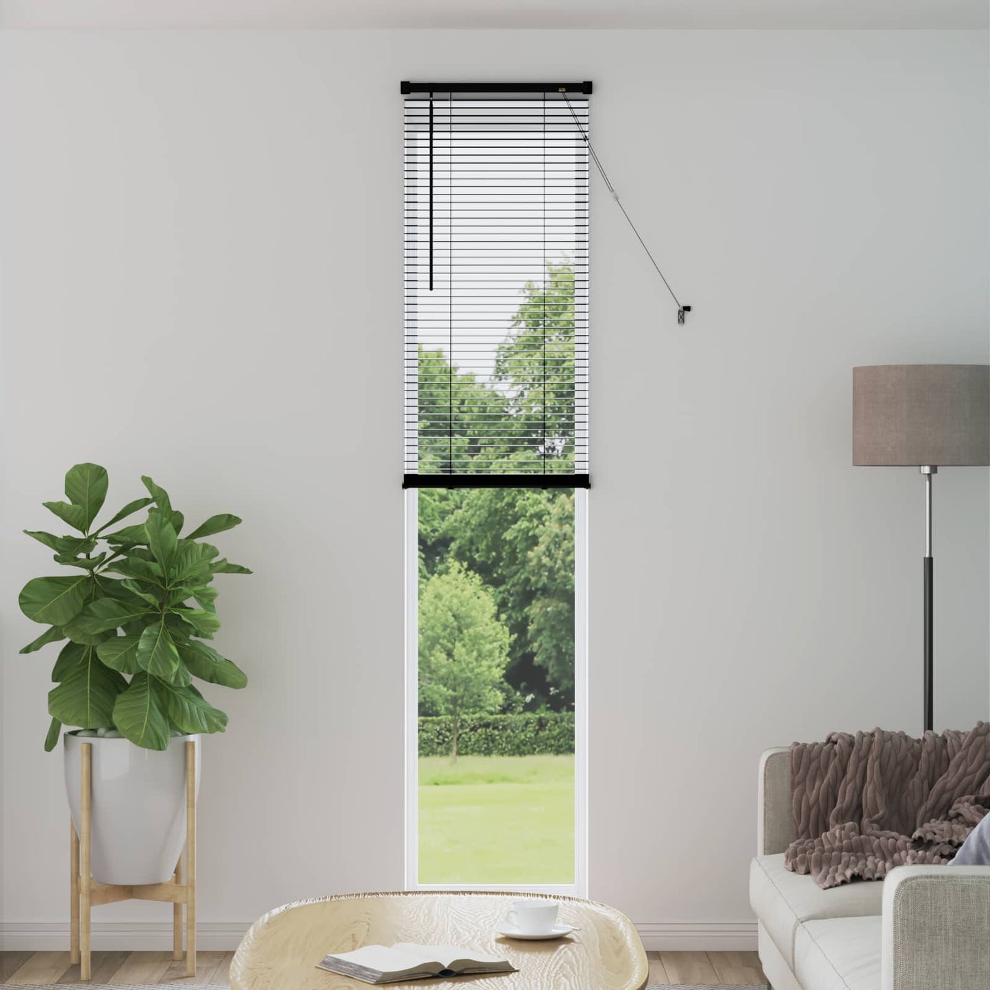 vidaXL Venetianer Jalousie Verstellbar Schwarz 213 x 50 cm PVC