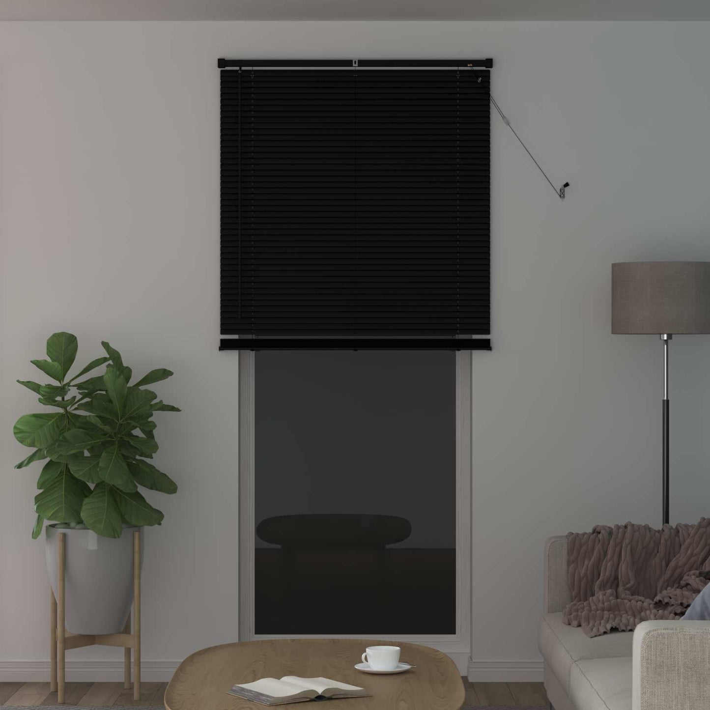 vidaXL Venetianer Jalousie Verstellbar Schwarz 213 x 90 cm PVC