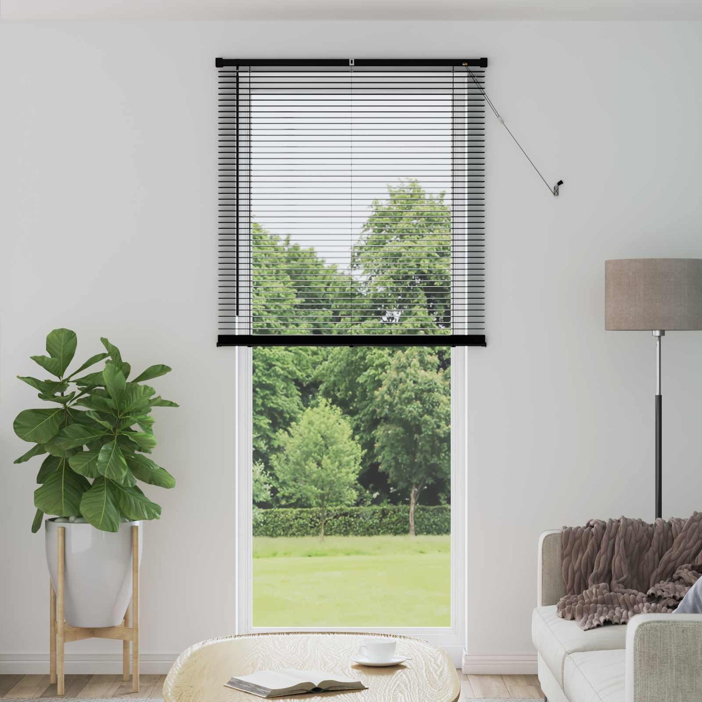vidaXL Venetianer Jalousie Verstellbar Schwarz 213 x 100 cm PVC