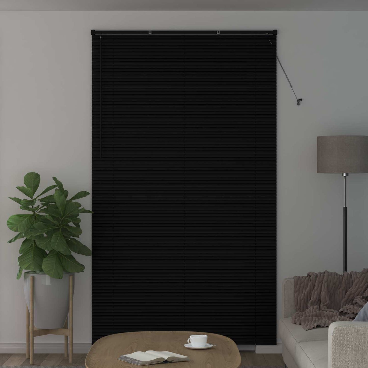 vidaXL Venetianer Jalousie Verstellbar Schwarz 213 x 150 cm PVC