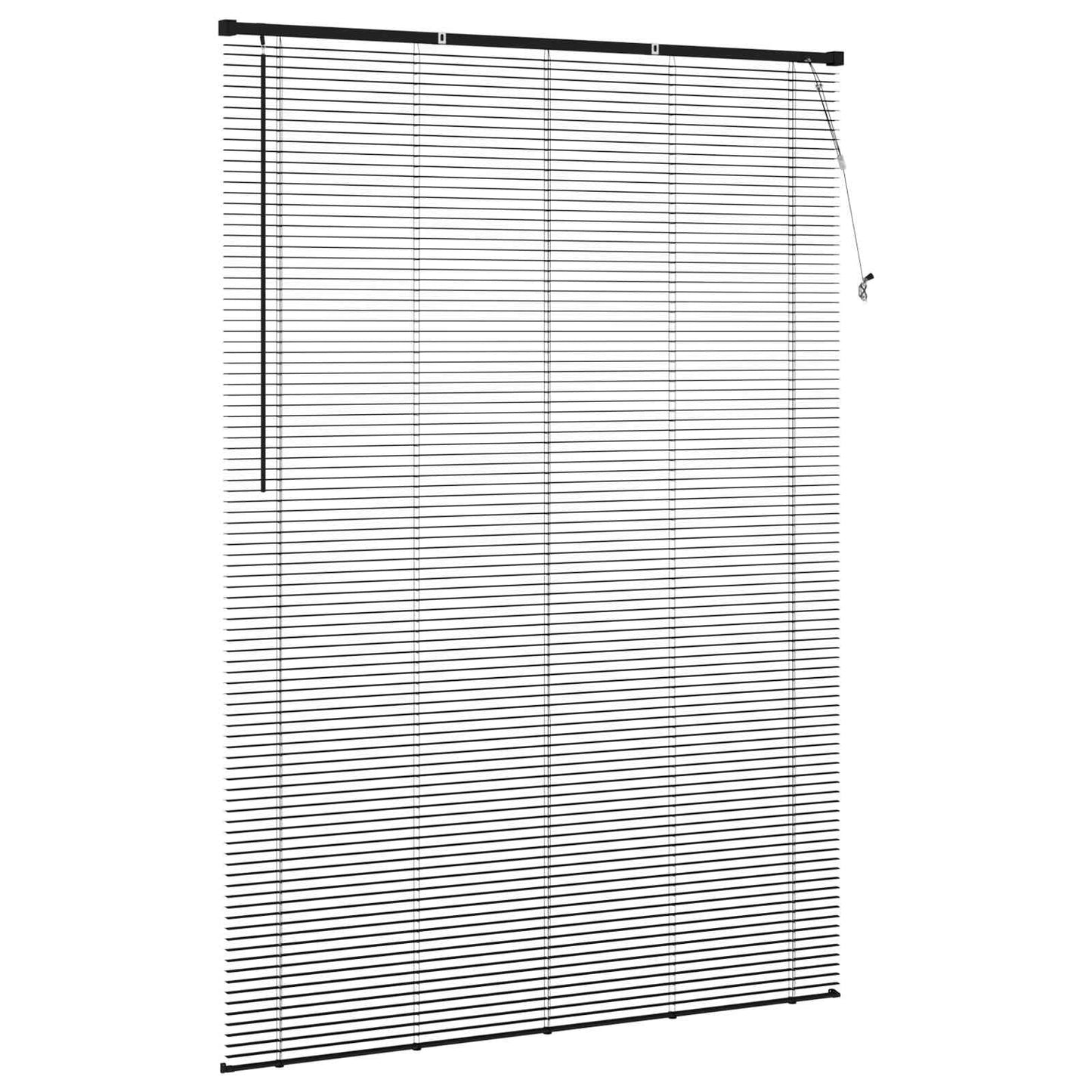 vidaXL Venetianer Jalousie Verstellbar Schwarz 213 x 150 cm PVC