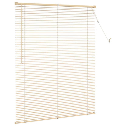 vidaXL Venetianer Jalousie Hellbraun mit Muster 150 x 120 cm PVC