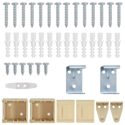 Venetianer Jalousie Hellbraun mit Muster 150 x 150 cm PVC