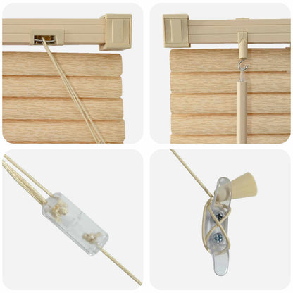 Venetianer Jalousie Hellbraun mit Muster 213 x 90 cm PVC