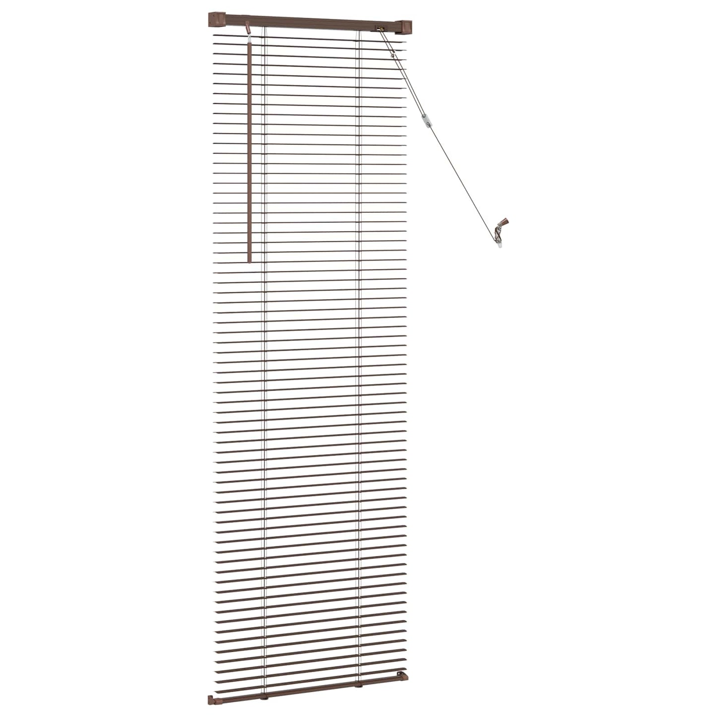 vidaXL Venetianer Jalousie Dunkelbraun mit Muster 150 x 40 cm PVC