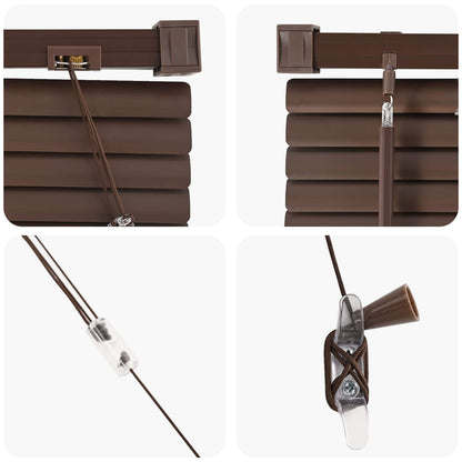 Venetianer Jalousie Dunkelbraun mit Muster 150 x 60 cm PVC