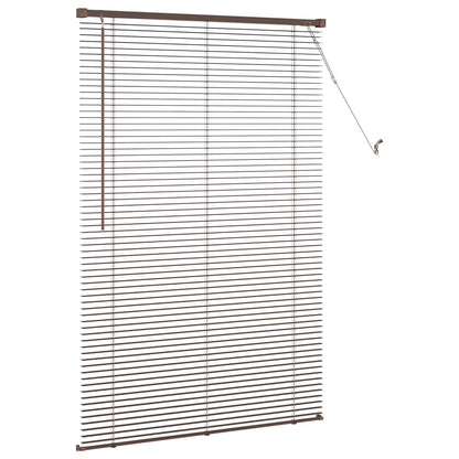 vidaXL Venetianer Jalousie Dunkelbraun mit Muster 150 x 70 cm PVC