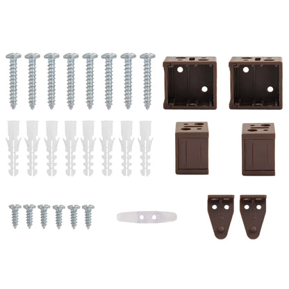 Venetianer Jalousie Dunkelbraun mit Muster 150 x 90 cm PVC