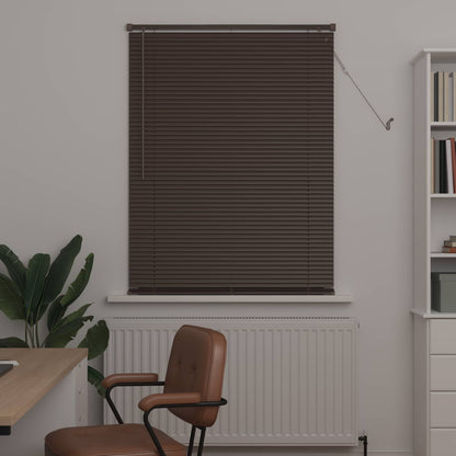 vidaXL Venetianer Jalousie Dunkelbraun mit Muster 150 x 100 cm PVC